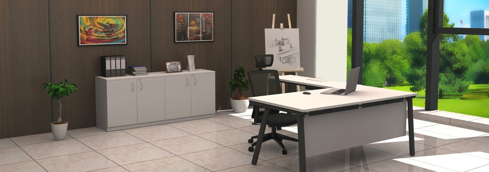 Workplace interior having modern Lounge seatings installed